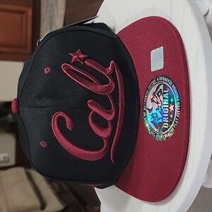 Original Cali Burgundy & Black Snapback Embroidered Cap Unisex Hat